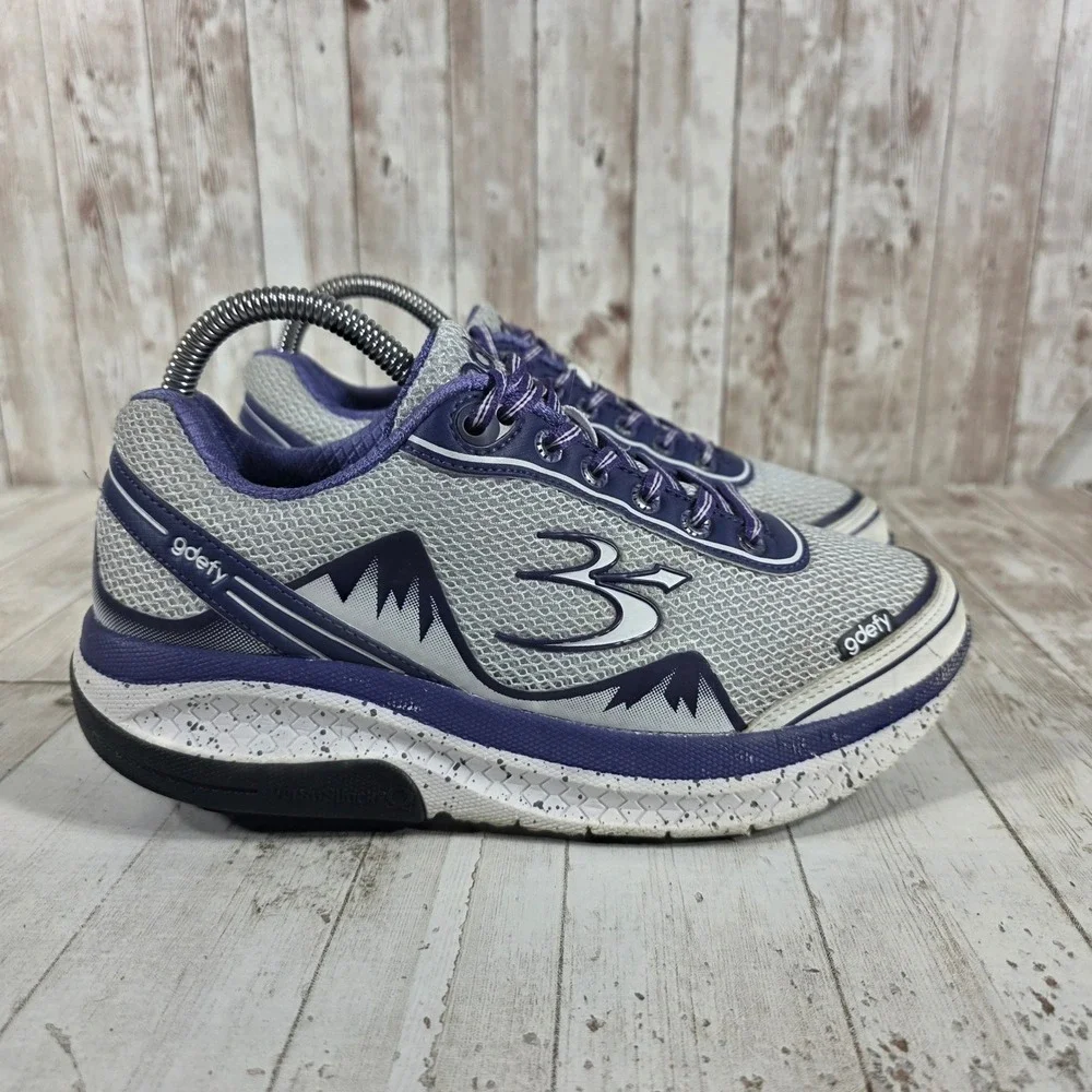 Gravity Defyer Womens TB9024FWP-M Grey Purple VersoShock Walking Shoes Size 7